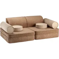 WigiWama Play Rakennettava Sohva 78x132 cm, Toffee
