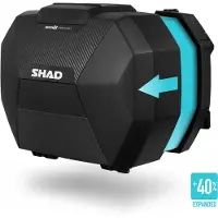 Shad Sivulaukku SH38X Carbon, laajennett. LAAJENNETTAVA MUSTA
