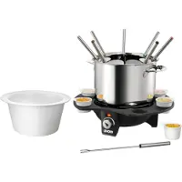 Unold Fondue - - FONDUE-ÉLÉGANCE - Sähkökäyttöinen - 1.5 litraa - Musta/Hopea