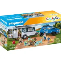 Playmobil Family Fun 71423 Auto ja asuntovaunu -hahmosetti