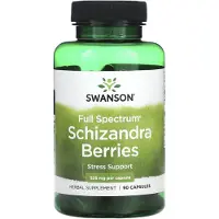 Swanson Health , Kokonaisvaltainen Schizandra Marjat, 525 mg, 90 Pillereitä