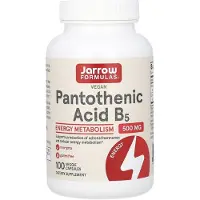 Jarrow Formulas Pantoteenihappo B5, 500 mg - 100 kapselia