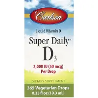 Carlson , Super Daily D3, 50 mcg (2,000 IU), 0.35 fl oz (10.3 ml)