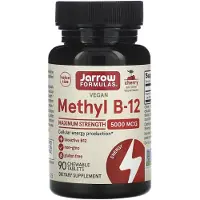 Jarrow Formulas Metyyli B-12 - 5000 mcg (kirsikka) - 90 purutablettia