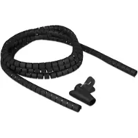 DeLOCK – Spiral Hose with Pull-in Tool 2.5 m x 15 mm black (18835)
