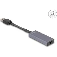 DeLOCK 66247, RJ-45, USB A, 0,09 m, Harmaa