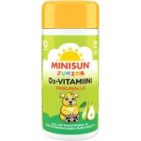 Minisun D-Vitamiini lapselle 10 Mcg Päärynä Junior Nalle 100 tabl