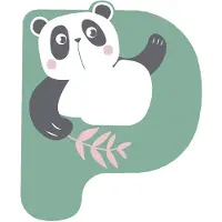 Small Foot - Wooden Animal Children's Letter - P