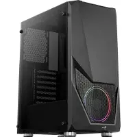 Aerocool Zauron -miditornikotelo ikkunalla, RGB-valaistuksella, musta