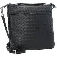 Abro Piuma Crossbody-laukku Nahka 26 cm Harmaa