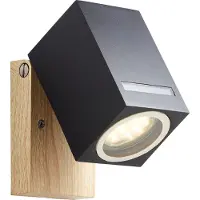 Brilliant Galeni Musta Luonnonmetallikristalli 20W GU10 Seinävalaisin
