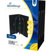 MediaRange BOX35-8, Korurasia, 8 levyt, Musta, Muovi, 120 mm, Pölynkestävä, Naarmuuntumisenkestävä