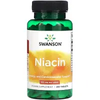 Swanson Health Niasiini, 100 mg - 250 tablettia