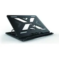 Conceptronic ERGO Laptop Cooling Stand, Kannettavan tietokoneen teline, Musta, 39,6 cm (15.6"), 50 kg, 258 mm, 302 mm (THANA03B)