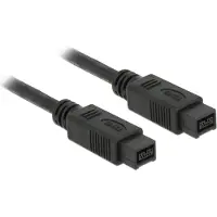DeLOCK FireWire 9-pin -kaapeli, 2m, musta