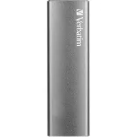 Verbatim 240GB Vx500, ulkoinen SSD-levy, 3.2 Gen2 USB-C, 500/430 MB/s, harmaa