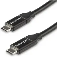 StarTech.com USB-C to USB-C Cable w/ 5A PD - M/M - 0.5 m - USB 2.0 - USB-IF Certified (USB2C5C50CM)