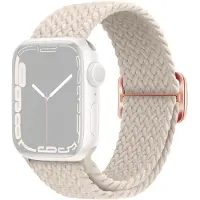 SKALO Punottu -ranneke Apple Watch Series 1-3 38mm - Valkoinen