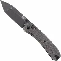 Knafs Co. Lander 2 -00407 Tanto S35VN, Black Micarta, pocket knife