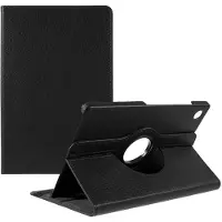 SKALO Samsung Tab A9+ 360 Litchi Suojakotelo - Musta