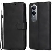 SKALO OnePlus Nord CE4 Lite 5G PU-nahkainen Lompakkokotelo - Musta
