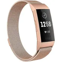 SKALO Milanese Loop to Fitbit Charge 3/4 - Ruusukulta