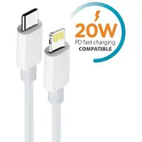 XO -kaapeli NB-Q189B PD USB-C - Lightning 2,0m 20W valkoinen