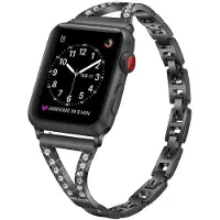SKALO Kapea metallinen rannekoru Bling Apple Watch Series 1-3 38mm