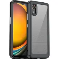 SKALO Samsung Xcover 7 Armor Hybrid Bumper Suojakuori - Musta