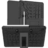 SKALO Samsung Tab S6 Lite Armor Tire Hybrid Suojakuori - Musta