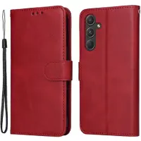 SKALO Samsung A55 5G PU-nahkainen Lompakkokotelo - Punainen