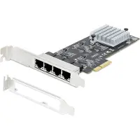 StarTech.com 4-Port 2.5G NBASE-T PCIe Network Card Computer Network Card Interface Intel I225-V MultiGigabit NIC Quad Desktop Ethern