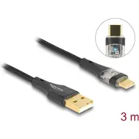 DeLOCK 80762, 3 m, USB A, USB C, USB 2.0, 0,48 Gbit/s, Musta