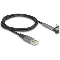DeLOCK 85404, 1,5 m, Lightning, USB A, Uros, Uros, Musta, Harmaa
