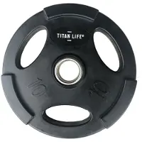 Titan Life Weight Disc Rubber. Ø50mm. Black, Levypainot Kumipäällyste
