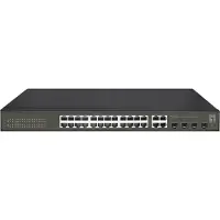 Level One GES-2128, Hallittu, L2, Gigabit Ethernet (10/100/1000), Täysin kaksipuolinen, Telineasennus