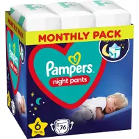 Pampers yövaipat, koko 6, 76 vaippaa, 15+ kg:n paino