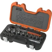Bahco hylsysarja S140T, 3/8", 14 osaa, läpihylsyt