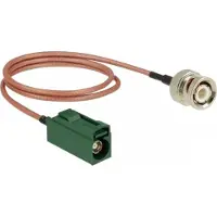 DeLOCK 89681, 0,5 m, RG-316, FAKRA E, BNC, Ruskea, Vihreä