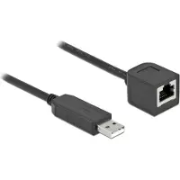 DeLOCK – Sarjaliitäntäkaapeli FTDI-piirisarjalla, USB 2.0 Type-A uros - RS-232 RJ45 naaras 1 m (64164)