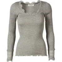 Rosemunde Rwbenita Ls O-Neck Lace T-Shirt - Grey - L