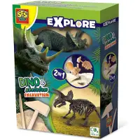 SES Creative - Excavation - Triceratops and Skeleton - (S25093)