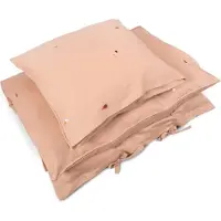Filibabba Baby Bedlinen – Embroidered Cool Summer Design – Frappé - Coral - 70X100CM;40X45CM