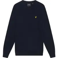 Lyle & Scott Cotton Merino V Neck Jumper - Navy - S