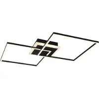 TRIO Arribo LED kattovalaisin RGBW 39W 3000K 61cm neliö mattamusta