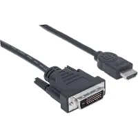 Manhattan HDMI-DVI 1.8m kaapeli, 10v takuu, HD/SD video