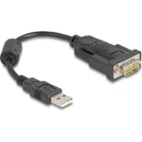 DeLOCK 64276, Musta, 0,25 m, USB A-tyyppi, RS-232, Uros, Uros