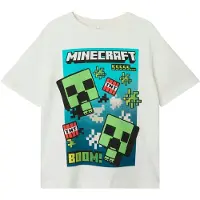 Name it Nkmmus Minecraft Nreg Ss Top Noos Bfu - White - 158-164