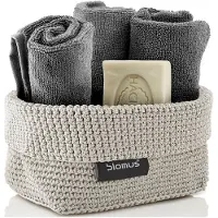 Blomus Crochet Rope Basket M - 15 X 10 X 9 Cm - Tela - Sand - Beige - L 15CM