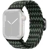 SKALO Punottu -ranneke Apple Watch 42/44/45/49mm - Vihreä-Musta